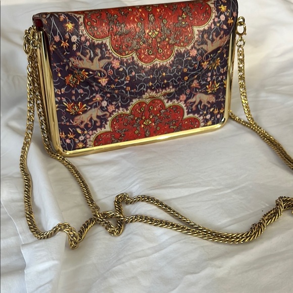 Vintage Robert Bestien purse,Elegant Gold and Red Women's Bag - Picture 9 of 16